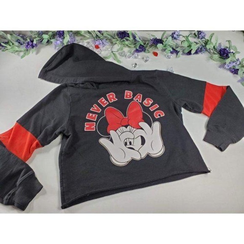 Disney Minnie Mouse Black Hoodie Never Basic shirt